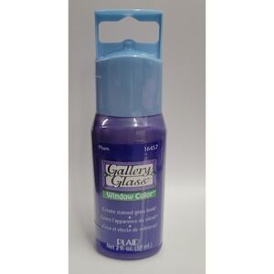 Plaid Gallery Glass Window Color Plum 16457 Stained Glass Paint 2oz New